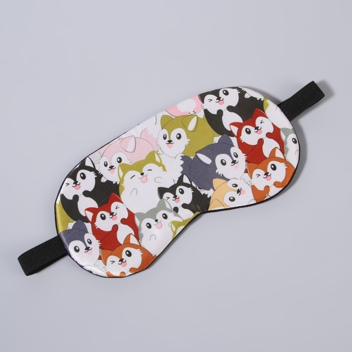 Маска для сна «ЗВЕРУШКИ», 19,5 × 9,5 см, резинка одинарная, цвет МИКС Маска для сна «ЗВЕРУШКИ», 19,5 × 9,5 см, резинка одинарная, цвет МИКС