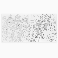 Раскраска антистресс на новый год. Альбом для вдохновения &laquo;Новый год! Аниме&raquo;, 19 страниц