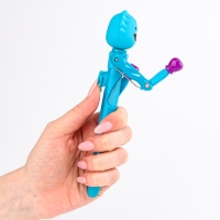 Ручка-прикол &laquo;Чудик&raquo;, боксер, синяя паста