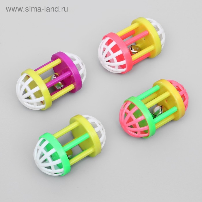 Игрушка для кошек с бубенчиком Игрушка для кошек с бубенчиком "Амфитеатр", 6,8 х 4 см, микс цветов