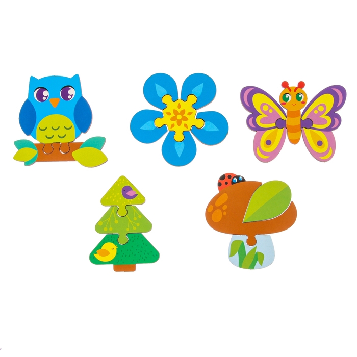 Головоломка пазл из крупных деталей &laquo;Лесные животные&raquo;