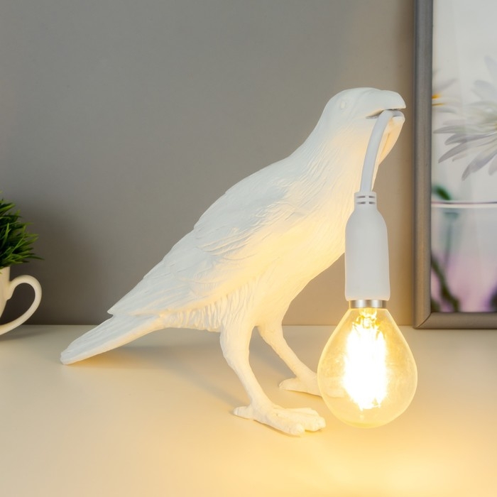 Настольная лампа 16766/1WT E14 40Вт белый 29,5х12х18 см RISALUX