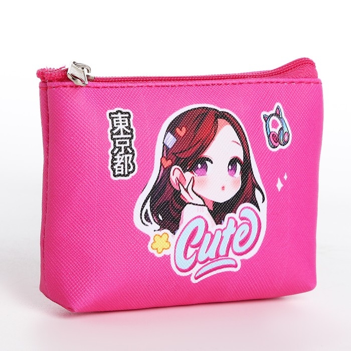 Кошелек детский, цвет микс Кошелек детский, цвет микс "Крутая девочка", 11*7 см микс