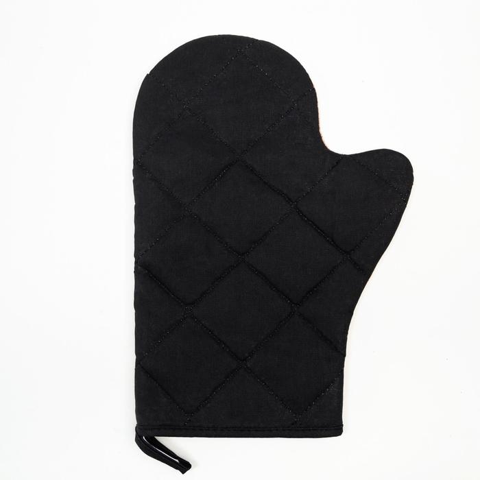 Набор кухонный &laquo;Пробка&raquo; варежка-прихватка 20х28см, прихватка 17х17см, 35% х/л,65% п/э