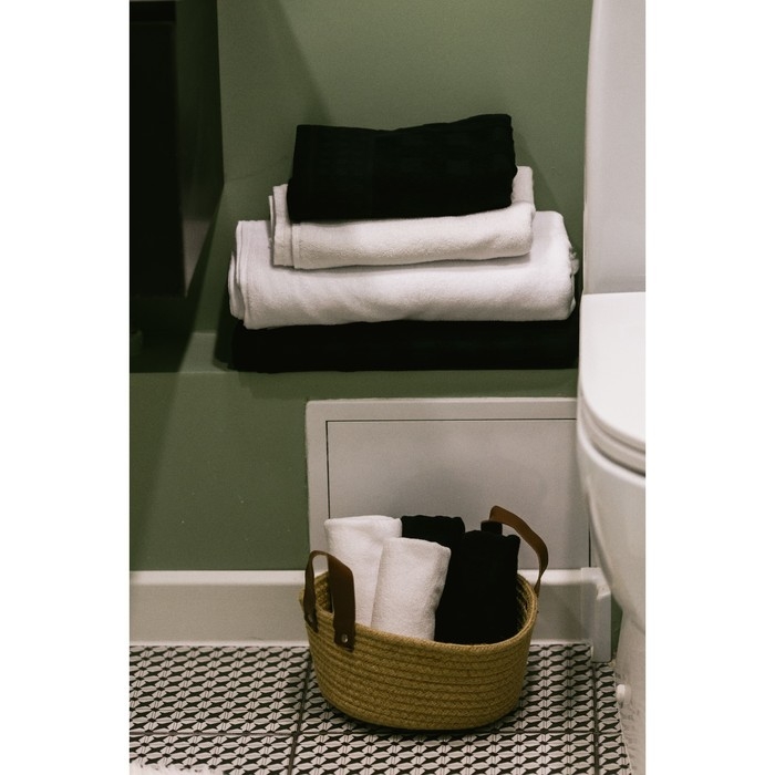 Корзина для хранения Доляна &laquo;Айко&raquo;, плетёная, ручной работы, с ручками, 21,5&times;21,5&times;16,5 см, цвет бежевый