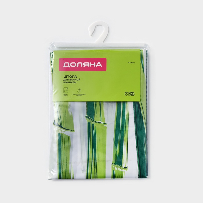 Штора для ванны Доляна &laquo;Бамбук&raquo;, 180&times;180 см, EVA