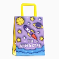 Пакет подарочный &laquo;Ты супер&raquo;, 20 &times; 11 &times; 27,7 см