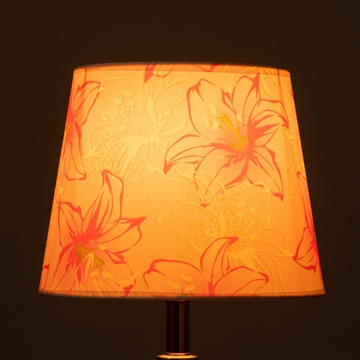 Абажур универсальный "Крупные цветы"  Е27/Е14 24х24х19см