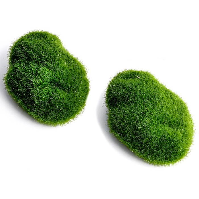 Основа для творчества &laquo;Камень со мхом&raquo; набор 2 шт., размер 1 шт. &mdash; 7 &times; 2 &times; 4,5 см