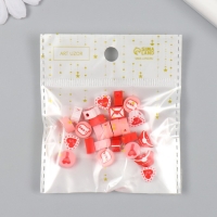 Бусины для творчества пластик "Любовное настроение" набор 25 шт 1х1х0,5 см