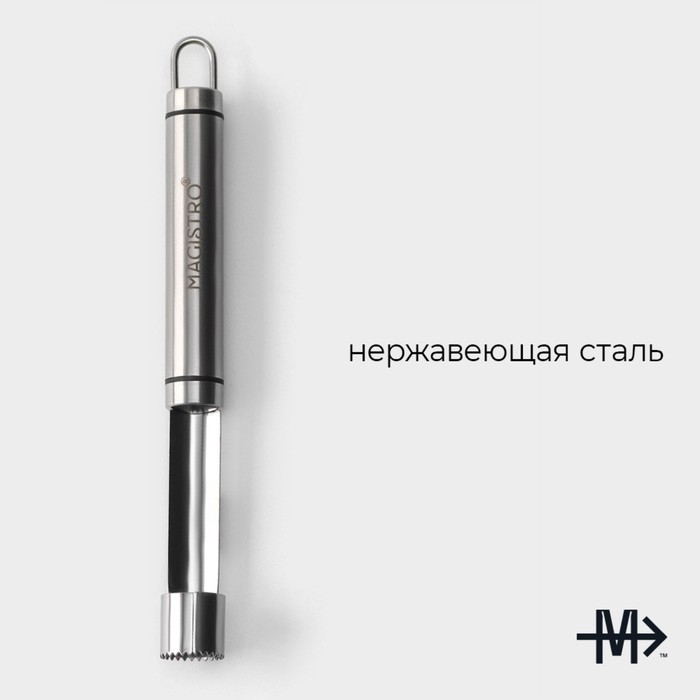 Нож для сердевины сердцевины Magistro Solid, 20,5&times;2 см, цвет серебристый