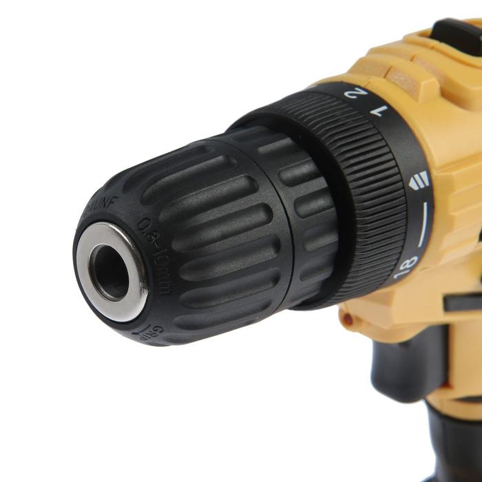 Шуруповерт ТУНДРА, патрон БЗ до 10 мм, LED, 2 х Li-ion 1.3 Ah 20V, 350/1250 об/мин, 28 Н*м Шуруповерт ТУНДРА, патрон БЗ до 10 мм, LED, 2 х Li-ion 1.3 Ah 20V, 350/1250 об/мин, 28 Н*м