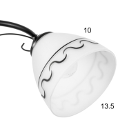 Люстра "Аврора" 3хЕ27 40Вт черный 58х26 см