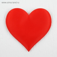 Сердечки декоративные, набор 12 шт., размер 1 шт: 6,5&times;5 см, цвет красный