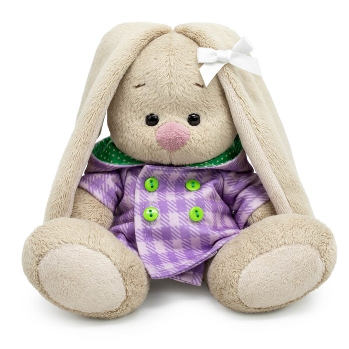 Мягкая игрушка &laquo;Зайка Ми&raquo;, в клетчатом пальто с капюшоном, 15 см