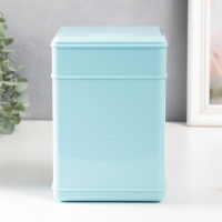 Копилка пластик "Сейф. Зебра" кодовый замок, звук АА голубой 13х12х19 см