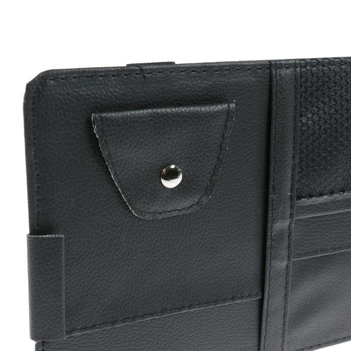 Органайзер на солнцезащитный козырек, 30&times;14.5 см, черный