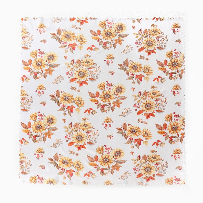 Скатерть Доляна "Подсолнухи" 145х300 см, 100% п/э