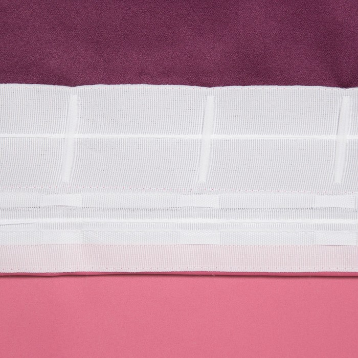 Штора портьерная &laquo;Этель&raquo; 145&times;265 см, двусторонний блэкаут, цвет Розовый, пл. 240 г/м&sup2;, 100% п/э