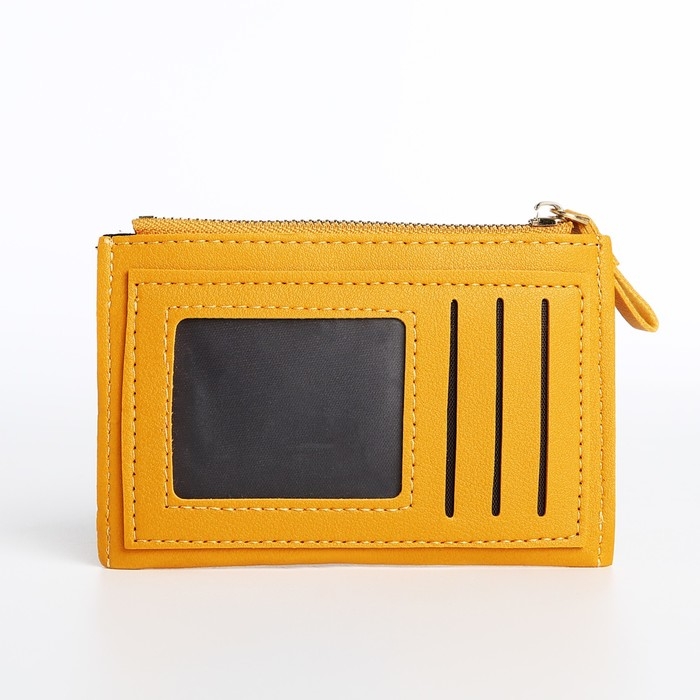 Картхолдер на молнии, цвет жёлтый Картхолдер на молнии, цвет жёлтый