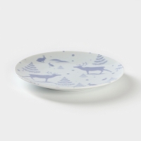 Тарелка фарфоровая &laquo;Зимний лес&raquo;, d=20 см, цвет белый