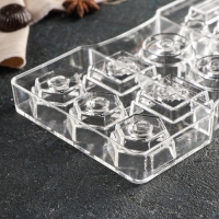 Форма для конфет и шоколада «Ассорти», 14 ячеек, 20×12×2,5 см, цвет прозрачный Форма для конфет и шоколада «Ассорти», 14 ячеек, 20×12×2,5 см, цвет прозрачный