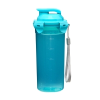 Шейкер спортивный для воды и спортивного питания, 500 мл, с ситом, 21 х 8.5 см, голубой