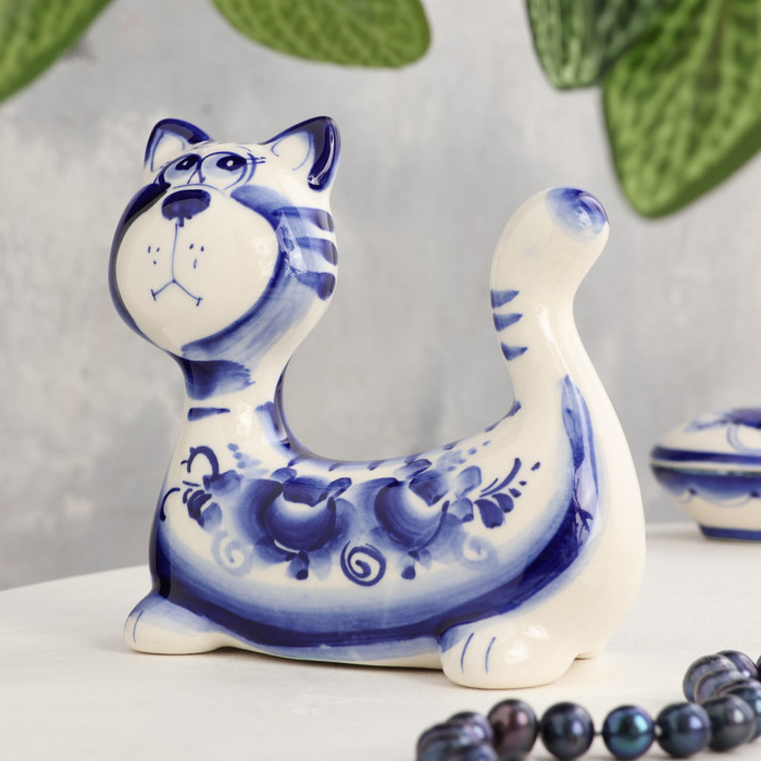 Сувенир &laquo;Кот Пряник&raquo;,  гжель