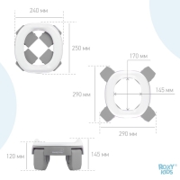 Дорожный горшок HandyPotty в фирменной сумке, цвет серый Дорожный горшок HandyPotty в фирменной сумке, цвет серый