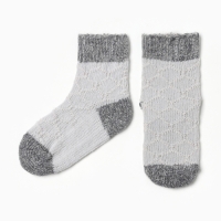 Носки детские шерстяные, цвет серый, размер 14