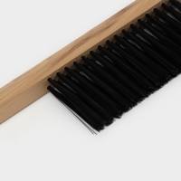 Щётка-смётка техническая, 39&times;2,5&times;1,6 см, трехрядная, 51 пучок, бук, синтетическое волокно чёрное