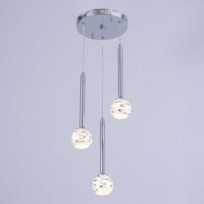 Светильник "Жаннетт" 3х3Вт G4 Хром 30х30х180см