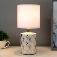 Настольная лампа 16562/1WT E14 40Вт бело-золотой 13х13х27 см Настольная лампа 16562/1WT E14 40Вт бело-золотой 13х13х27 см