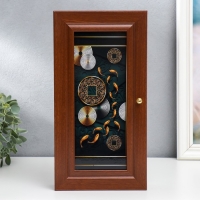 Ключница "Рыбки" орех 16х31 см МИКС