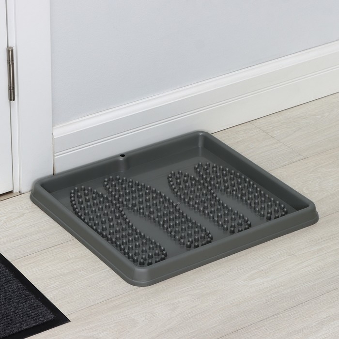 Лоток для обуви малый, 43.5&times;39 см, цвет серый