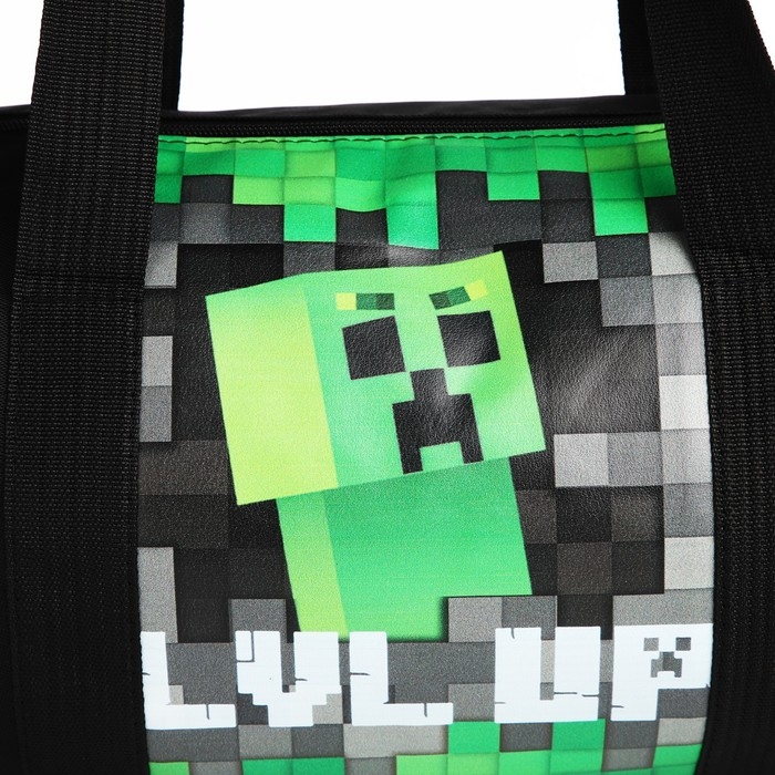 Сумка детская спортивная для мальчика &laquo;Пиксельный мир&raquo;, 40*20*20 см, чёрный цвет