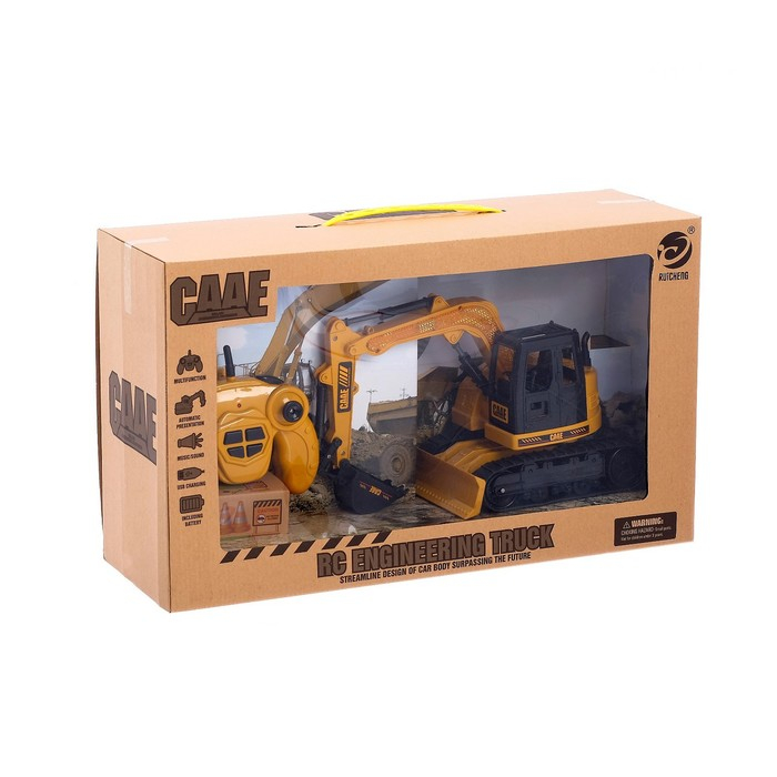 Экскаватор радиоуправляемый «Стройка», подвижный ковш, работает от аккумулятора Экскаватор радиоуправляемый «Стройка», подвижный ковш, работает от аккумулятора