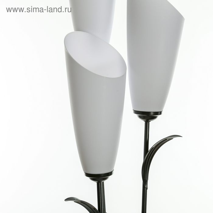 Торшер Торшер "Лепесток" 3x15Вт E27 черный 28х28х153 см.