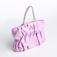 Сумка-клатч на молнии, цвет сиреневый