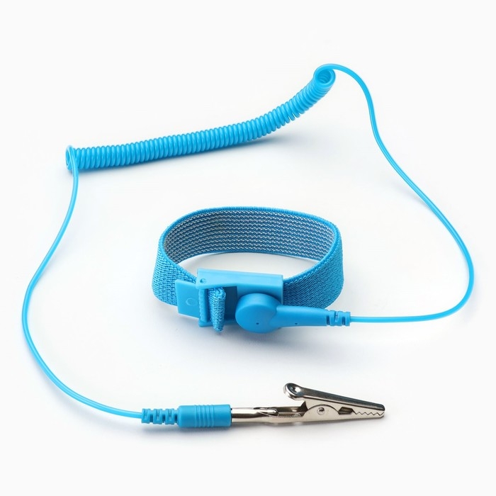 Антистатический браслет на запястье для ремонта наручных часов, длина кабеля 1.8 м Антистатический браслет на запястье для ремонта наручных часов, длина кабеля 1.8 м