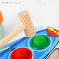 Стучалка-сортер &laquo;Самолёт&raquo;, с молотком, МИКС