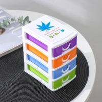 Мини - комод для мелочей 4 секции «Радуга», 13×9×14,5 см, цвет МИКС Мини - комод для мелочей 4 секции «Радуга», 13×9×14,5 см, цвет МИКС