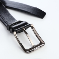 Ремень мужской, ширина 3,5 см, винт, пряжка металл, цвет чёрный