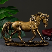 Фигура "Лошадь" темное золото,30х8х22см Фигура "Лошадь" темное золото,30х8х22см