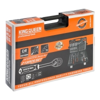 Набор инструментов автомобильный KINGQUEEN WIB-80001, 72 зуба, 1/2 3/8 1/4", 219 предметов