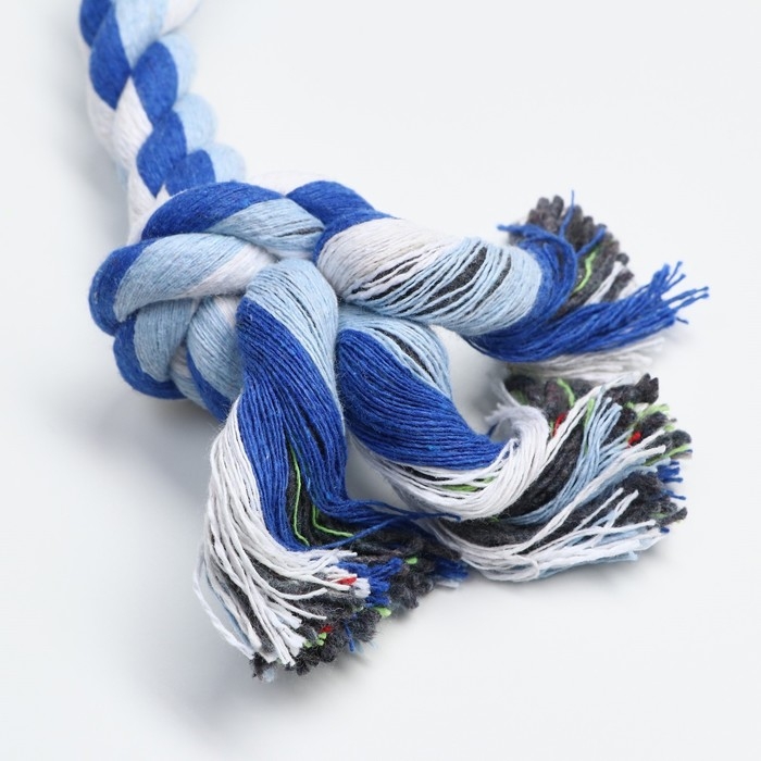 Игрушка канатная Игрушка канатная "2 узла" средняя, до 50 г, до 24 см, микс цветов