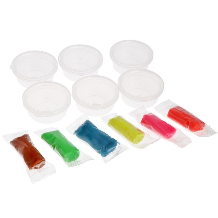 Набор игровой &laquo;Новогодние угощения&raquo;, 6 баночек с пластилином