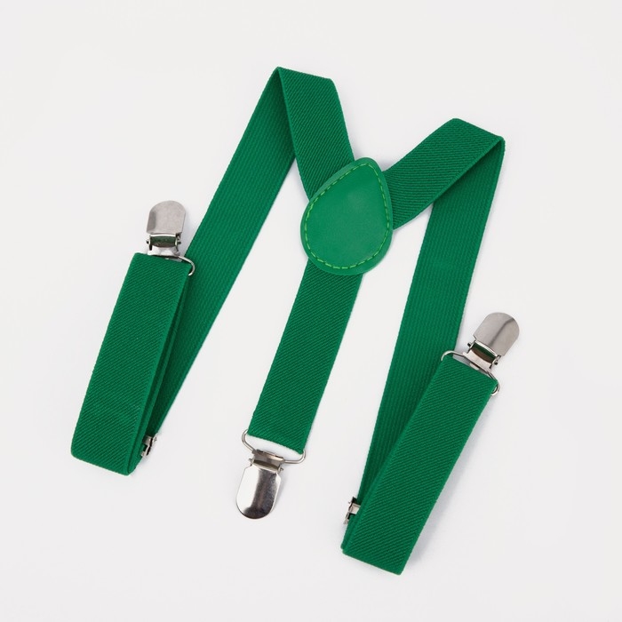 Подтяжки детские &laquo;Выбражулька&raquo;, ширина 2.5 см, бабочка, цвет зелёный