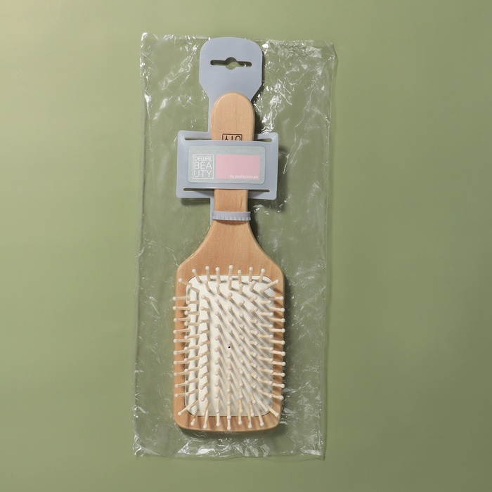 Расчёска массажная, широкая, 7,5 &times; 23,5 см, цвет &laquo;светлое дерево&raquo;