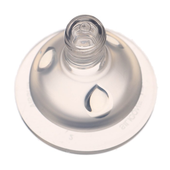 Бутылочка для кормления, широкое горло, с ручками, 150 мл, цвет серый